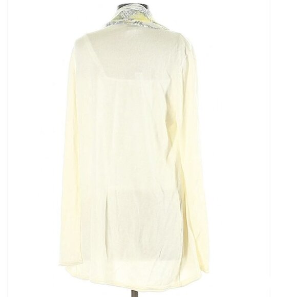 NEW Soft Surroundings Silk Trim Wool Open Cardigan - Picture 2 of 7